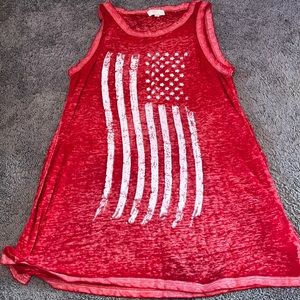 Red flag tank top